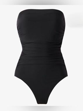 Miraclesuit Strapless Ruched One-Piece Swimsuit - Black